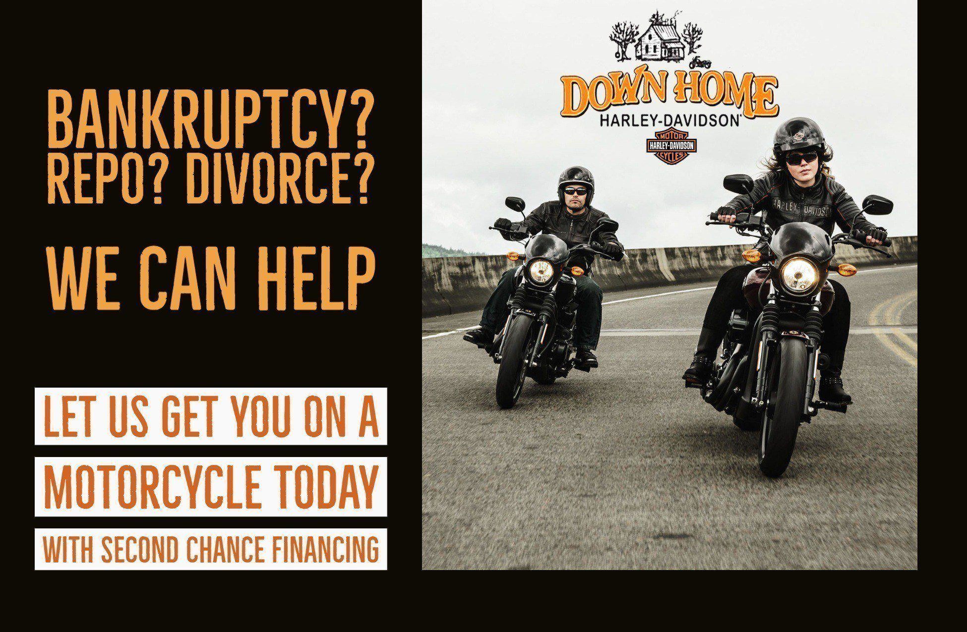 Second Chance Financing at Down Home Harley-Davidson.