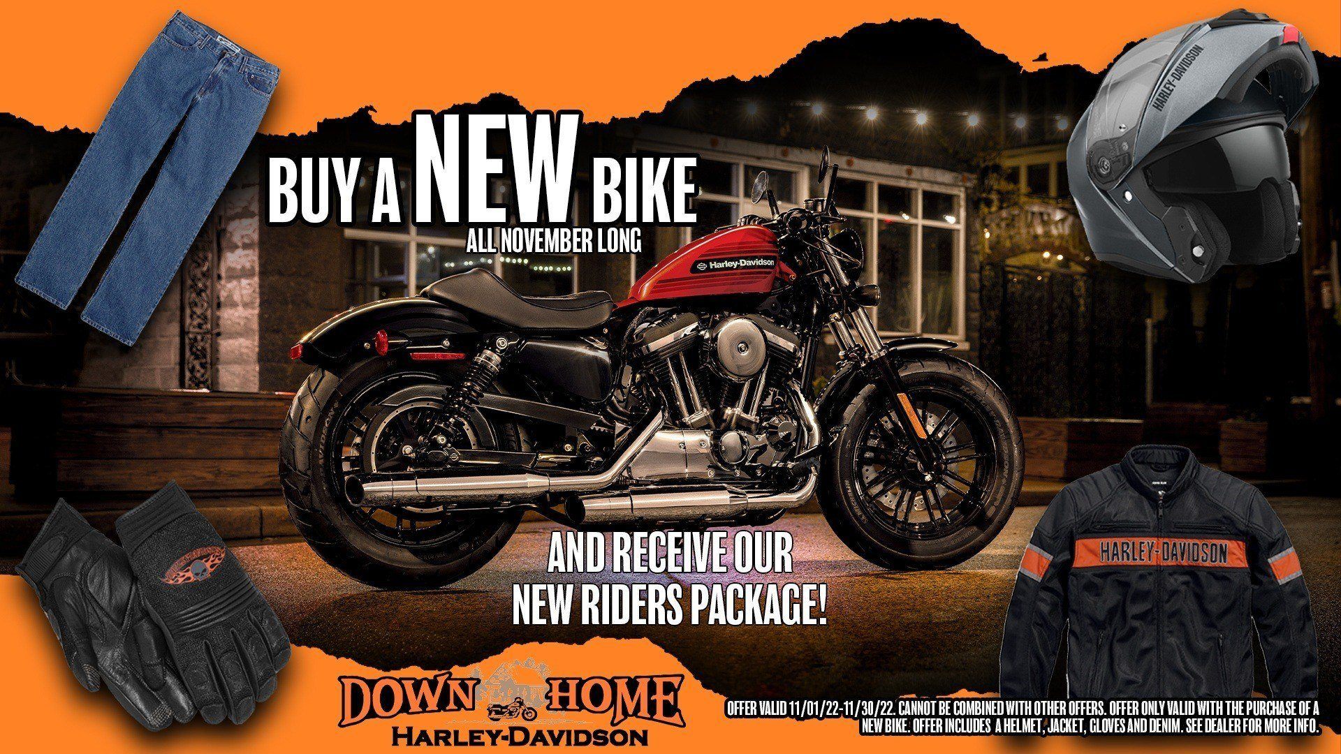 Buy a new bike and receive our new riders package